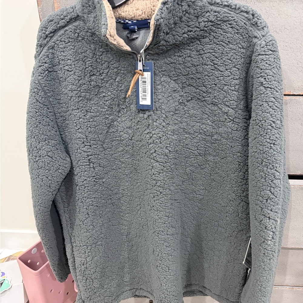 Men's Gray Sherpa Fleece Jacket